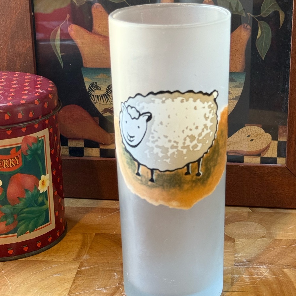 Frosted Cottagecore Glass Tumbler Set – Bunny & Farm Animal Glasses – Vintage